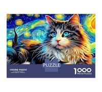 Cute Cat Jigsaws Suitable for Decompression And Wall Decor 1000 Piece Puzzle Challenge Toy Gifts for Adults And Kids 52x38cm/1000pcs