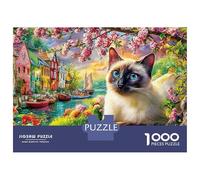 Cute Cat Jigsaws Suitable for Decompression And Wall Decor 1000 Piece Puzzle in Enchanted Garden Challenge Toy Gifts for Adults And Kids 38x26cm/1000pcs