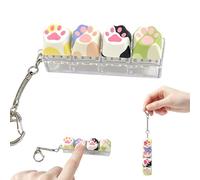 Cute Cat Keyboard Fidget Toy,Crisp Sound,Stress Relief Fidget Clicker Keychain,Creative Keycap Button, for Adults at Work, Travel, Home - Anxiety Relief & Focus Boost (Cat Paw B)