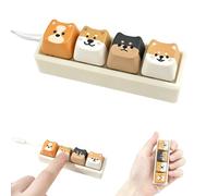 Cute Cat Keyboard Fidget Toy,Crisp Sound,Stress Relief Fidget Clicker Keychain,Creative Keycap Button, for Adults at Work, Travel, Home - Anxiety Relief & Focus Boost (Dog)