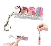 Cute Cat Keyboard Fidget Toy,Crisp Sound,Stress Relief Fidget Clicker Keychain,Creative Keycap Button, for Adults at Work, Travel, Home - Anxiety Relief & Focus Boost (Cat Paw A)