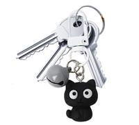 Cute Cat Keyring Pendant 4x3x0.5cm Resin Black White Charm Accessory - Keychains For Women, Animal Key Holder | Adorable Bag Backpacks School Bags Handbags Wallets Car Keys Travel Accessories Gi