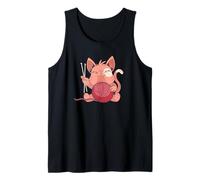 Cute Cat Kitten Knitting Accessories Chopping Wool handwork Tank Top