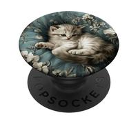 Cute Cat Kitten Portrait PopSockets Adhesive PopGrip