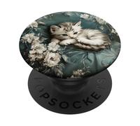 Cute Cat Kitten Portrait PopSockets Adhesive PopGrip