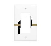 Cute Cat Light Switch Cover Plates/Outlet Covers, Black Kitty Design for Home Decor, Thermoplastic Wall Plates, Standard Size Single Rocker