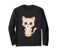 Cute cat Likes Bubble Tea Long Sleeve T-Shirt