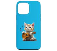 Cute cat likes music and plays guitar Case for iPhone 13 Pro Max