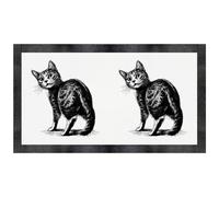 'Cute Cat Looking Back' Pet Feeding Mat (PM00025481)