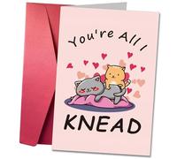 Cute Cat Love Card - Funny & Romantic Anniversary Card for Him or Her - Perfect Valentine's Day Card for Husband or Wife