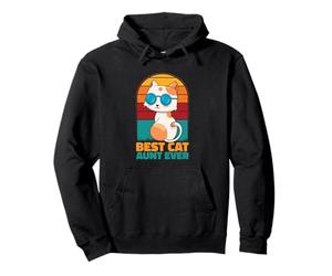 Cute Cat Lover Kitten Owner Funny Pet Best Cat Aunt Ever Pullover Hoodie