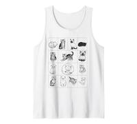 Cute Cat Lovers Art Collection Twelve Kitten Tank Top