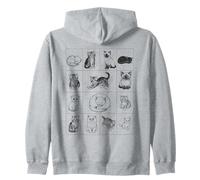 Cute Cat Lovers Art Collection Twelve Kitten Zip Hoodie