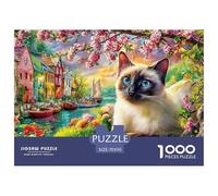 Cute Cat Masterful 1000-Piece Jigsaw Puzzles for Adults A Complete Set of Challenging Educational Puzzle Game Pieces - An Intellectually Stimulating Gift for Adult And Teenage Enthusiasts Age 1