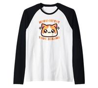 Cute Cat Meow-nifest Your Dreams Kawaii Feline Raglan Baseball Tee