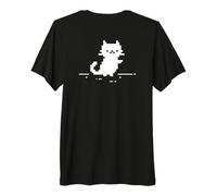 Cute Cat Minimal Pixel Art Nostalgic Retro 8-bit Gamer Premium T-Shirt