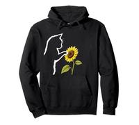 Cute Cat Mom Dad Lover Silhouette Sun-Flower Floral Outfit Pullover Hoodie
