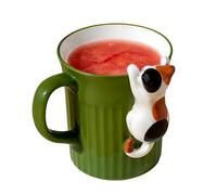 Cute Cat Mug, Ceramic Tea Cup, 12oz Mug with Comfort Handle Feature, Funny Desk Mugs, Drinkware Accessory with Charming Design, Home Tool for Bedroom and Kitchen Home Dorm Indoor Use