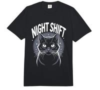 Cute Cat Night Work Emergency Services Shift Worker Comfort Colors Adult Heavyweight T-Shirt
