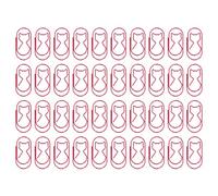 Cute Cat Paper Clip, Fun Shaped Plated Surface Paper Clamp, Wire Bookmark for File Classification, 4 Box Set with Storage Box, Non - Skid Ridged Finish for Secure Hold on Papers (Red)
