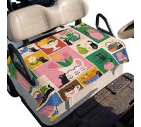Cute Cat Patchwork Golf Cart Seat Towels Towel Blanket | Golf Cart Seat Covers Breathable Soft Golf Cart Seat Cover for Women Men