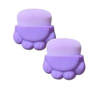 Cute Cat Paw Design Sunscreen Brush With Protective Cover, 2PCS Sunscreen Applicator, Sun Lotion Applicator Kids Sunscreen Applicator Brush Set, Sunscreen Roller Applicator (Purple)