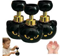 Cute Cat Paw Foam Soap Dispenser, Cat Pawprint Soap, Cats Soaps Dispenser Creates Paw-Shaped Bubbles, Foaming Hand Dispensers, Cats Pawprint Soaps Pump Bottle, Black Foaming Pump Bottle (3)