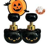 Cute Cat Paw Foam Soap Dispenser, Pawprint Magic - Halloween Edition, Creates Paw-Shaped Foam, Refillable Push-Type Soap Press, Suitable for bathroom and kitchen (2pcs)