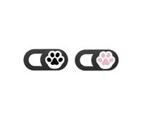 Cute Cat Paw Print Webcam Cover Slide, Thin Laptop Camera Privacy Blocker, Cartoon Animal Paw Universal Webcam Cover for Notebook Tablet Desktop Computer Pack of 2