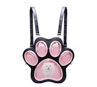 Cute Cat Paw School Backpack - Cute Ita Backpack Japanese Style | Multilayer Cat Paw Design | Large Stylish Backpack for School & Daily Use, Black Walnut, Siehe Beschreibung, See description