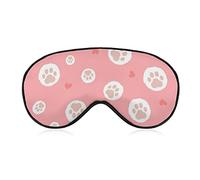 Cute Cat Paw Sleep Mask Footprint Heart Blindfold for Sleeping Elastic Blackout Eye Mask Cover for Full Night's Sleep Travel and Nap