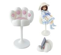 Cute Cat Paw Sofa for Dolls - Dollhouse Living Room Furniture, Removable Design for Labubu, Barbie,BJD, Action Figures, Plush Toys - Ideal Gift for Doll Lovers