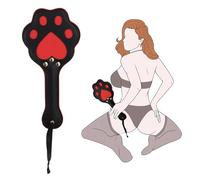 Cute Cat Paw Spanking Paddle, PU Leather Heart Shaped Kitten Claw Spanker Beginner Friendly BDSM Sensual Impact Play Sex Toys Sexual Abuse Hand Slap Prop Flirty Role Play Accessory