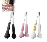 Cute Cat Paw Tongs,7inch Stainless Steel Cat Paw Shape Tongs for Cooking,Kitchen Tongs Perfect for Grill, Salad, Toaster, Cooking, and Serving Food