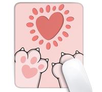 Cute Cat Paws Mouse Pad, Pink 9.4"x7.9" Non-Slip Stitched Edge