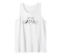 Cute Cat Peeking Cozy Cat Vibes for Cat Lovers Tank Top