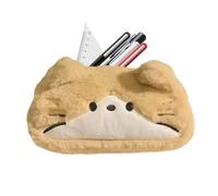 Cute Cat Pen Organizer - Plush Case Large Capacity Aesthetic Stationery Bag Soft Touch Pencil Box | Multipurpose Travel Set for Makeup Offices Drawing Writing Eraser, Kitten Pencil Case, Siehe
