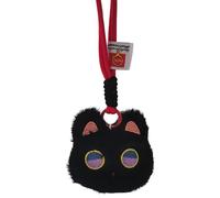 Cute Cat Pendant for Purse Cat Handbag Pendant - Cat Doll Pendant for Backpacks - Cute Squeaky Cat Pendant Backpack Purse Hanging Cute Plush Keychain Pendant, Black/White, Consulte la descripción