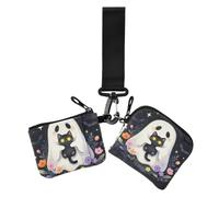 Cute Cat Phantom Flowers Spooky Halloween Vibes Men Women Women's Coin