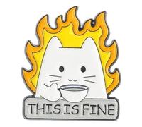 Cute Cat Pin Planet Moon Enamel Badge, Klein, Non-precious metal