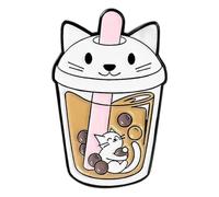 Cute Cat Pin Planet Moon Enamel Badge, Klein, Non-precious metal