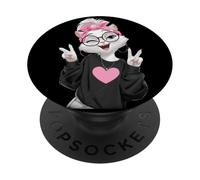 Cute Cat Playful Kitten Funny Hipster Design Vibrant Popular PopSockets Adhesive PopGrip