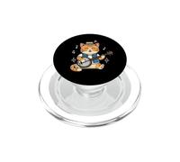Cute Cat Playing Banjo Bluegrass Music Lover PopSockets PopGrip for MagSafe