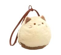 Cute Cat Plush Messenger - Feline Themed Versatile Hand Messenger Soft Textured Print Shoulder Strap, Fancy Pattern Handbag, Fashionable Pattern Handbag, C, Se référer à la description, Refer to