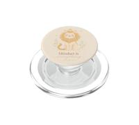 Cute Cat Positive Mindset Quote with Crown and Stars PopSockets PopGrip for MagSafe