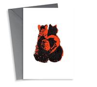 Cute Cat Print Anniversary Card/Valentines Day Card/Just Because Card
