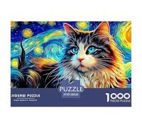 Cute Cat Prodigious 1000-Piece Jigsaw Puzzles for Adults Consisting of 1000 Seemingly Insurmountable Challenging Puzzle Educational Pieces - Forged As A Legacy Gift Jigsaw Puzzles for Adults A