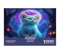 Cute Cat Puzzle for Adults 1000 Pieces - Kitten Cosmic Portal Nebula Challenging Game Toys Gift for Home Wall Decoration Great Gift Idea70x50cm/1000pcs