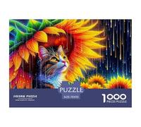 Cute Cat Puzzle Kid Age 12 Years Up Impossible And Difficult Challenge 1000 Piece Cute Cat Challenging Games Educational Games There Are Letters on The Back 70x50cm/1000pcs