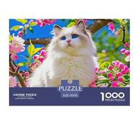 Cute Cat Puzzle Kid Age 12 Years Up Impossible And Difficult Challenge 1000 Pieces Cute Cat Challenging Games Educational Games There Are Letters on The Back 70x50cm/1000pcs